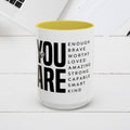 Inspirational Colorful Mug - Empowering Affirmations for Coffee Lovers - GULLYDESIGN