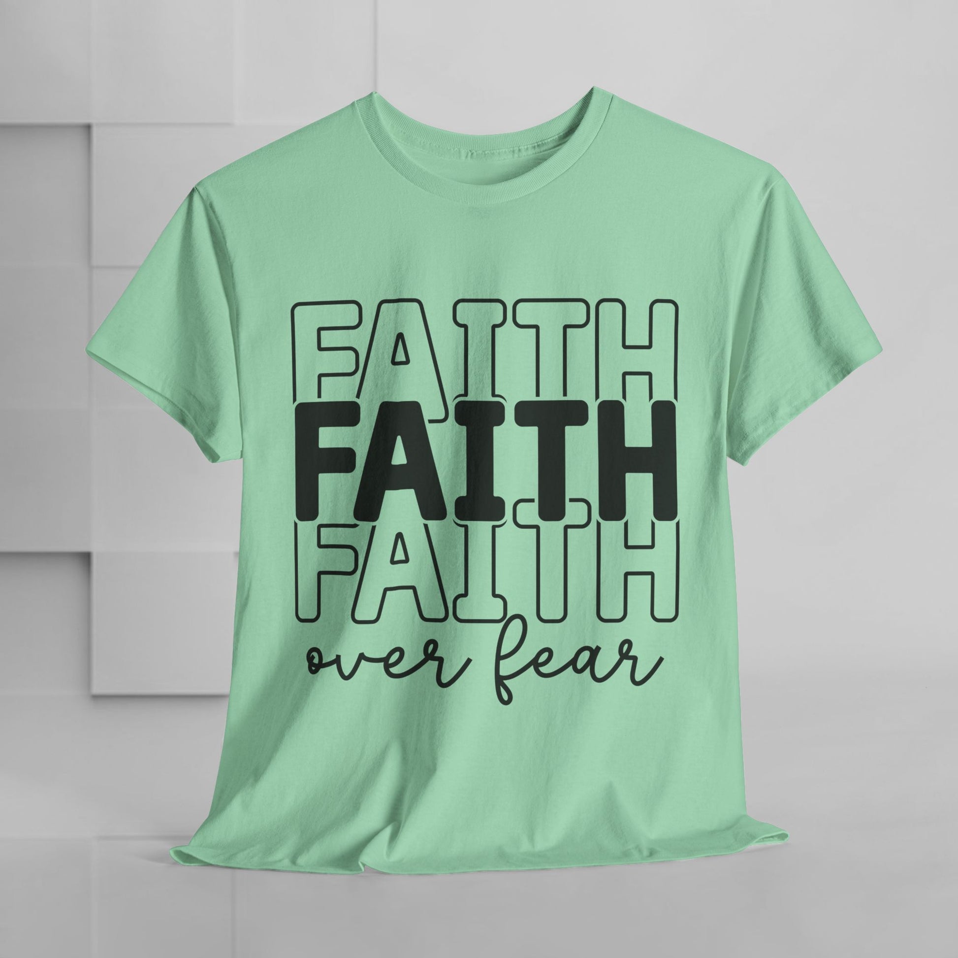 Faith Over Fear Unisex Heavy Cotton Tee - Inspirational T-Shirt - GULLYDESIGN