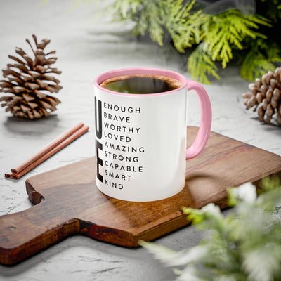 Inspirational Colorful Mug - Empowering Affirmations for Coffee Lovers