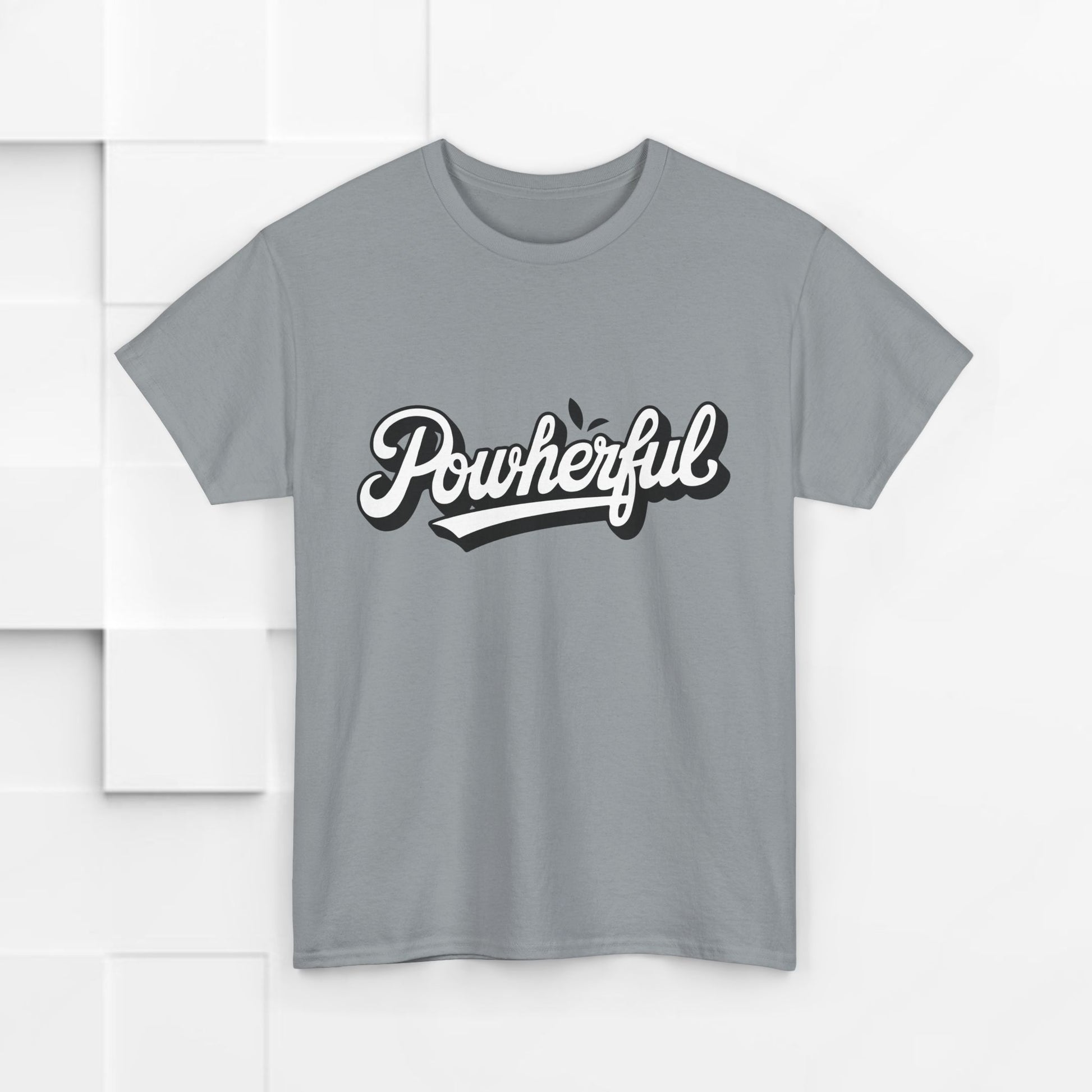 Unisex Heavy Cotton Tee - 'Powerful' Graphic Tee for Empowerment and Self-Expression - GULLYDESIGN