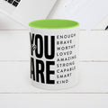 Inspirational Colorful Mug - Empowering Affirmations for Coffee Lovers - GULLYDESIGN