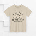 Inspirational Unisex Heavy Cotton Tee - 'Be The Light' Matthew 5:14 - GULLYDESIGN