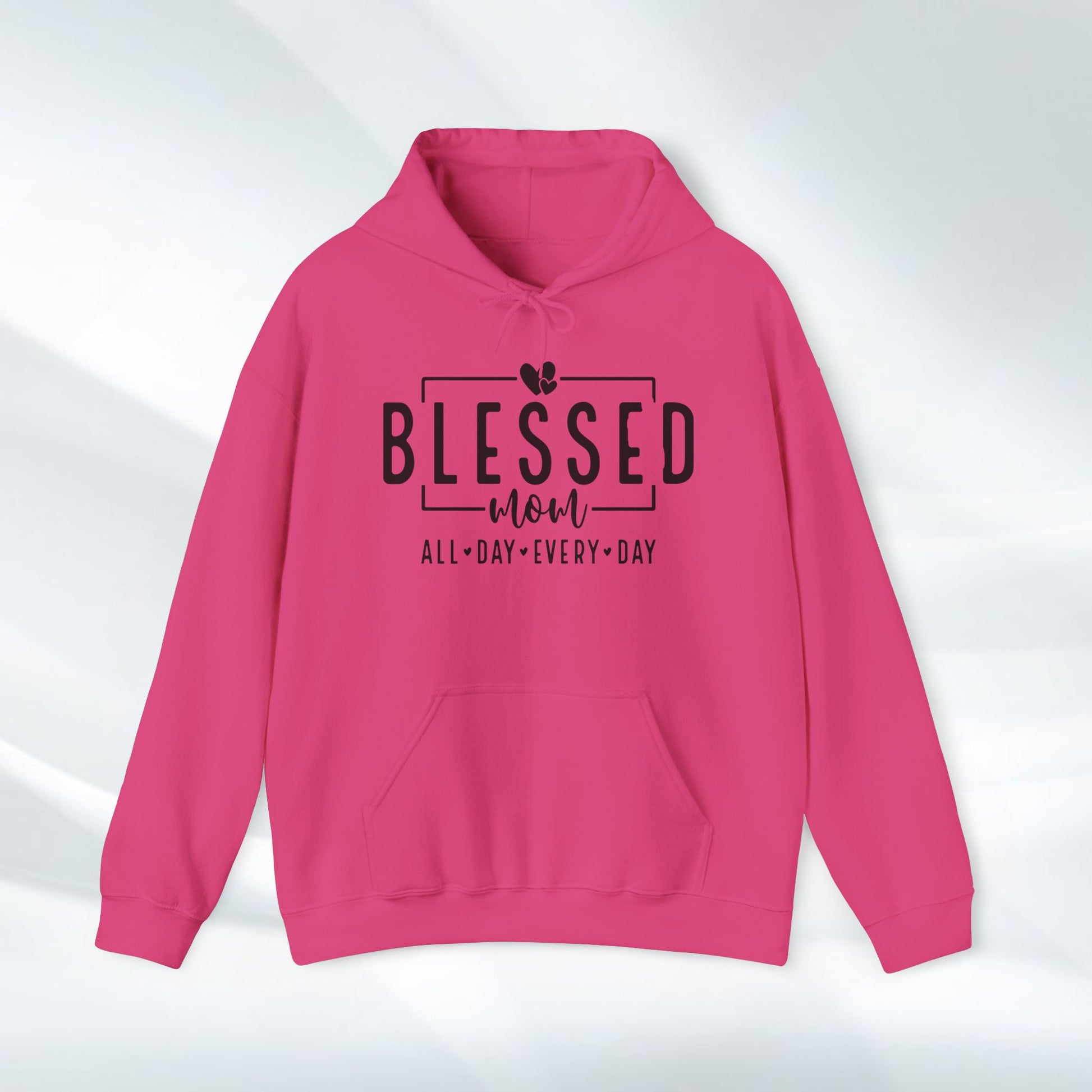Blessed Mom Unisex Heavy Blend™ Hooded Sweatshirt - All Day Every Day - GULLYDESIGN