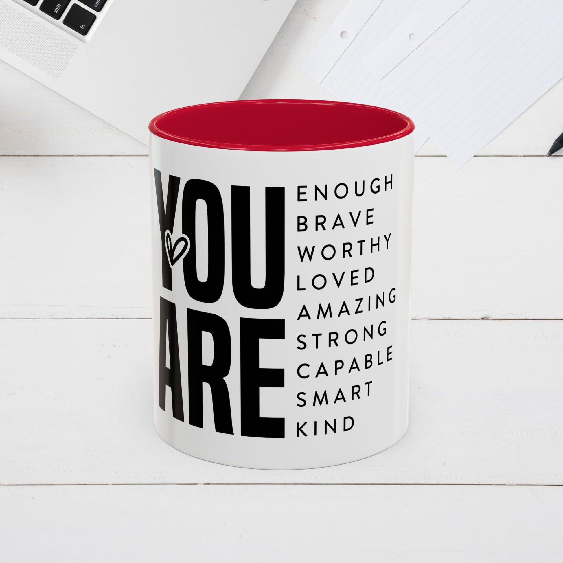 Inspirational Colorful Mug - Empowering Affirmations for Coffee Lovers - GULLYDESIGN