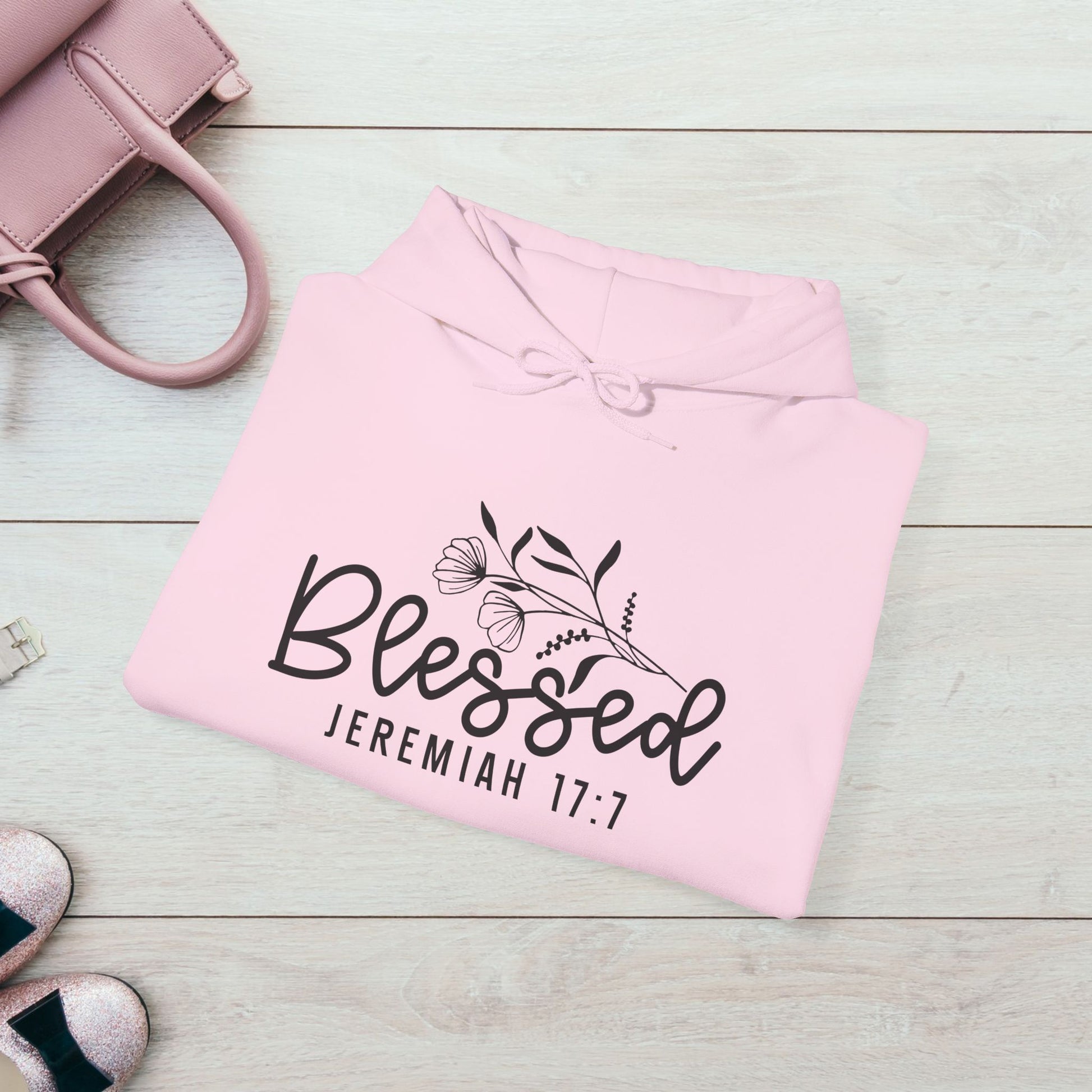 Blessed Hooded Sweatshirt | Jeremiah 17:7 | Cozy Unisex Sweatshirt for Faith & Inspiration - GULLYDESIGN