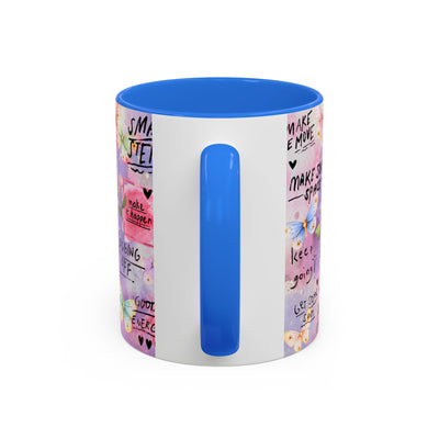 Inspirational Grateful and Thankful Butterfly Mug - Colorful 11oz & 15oz Coffee Cup with Motivational Quotes
