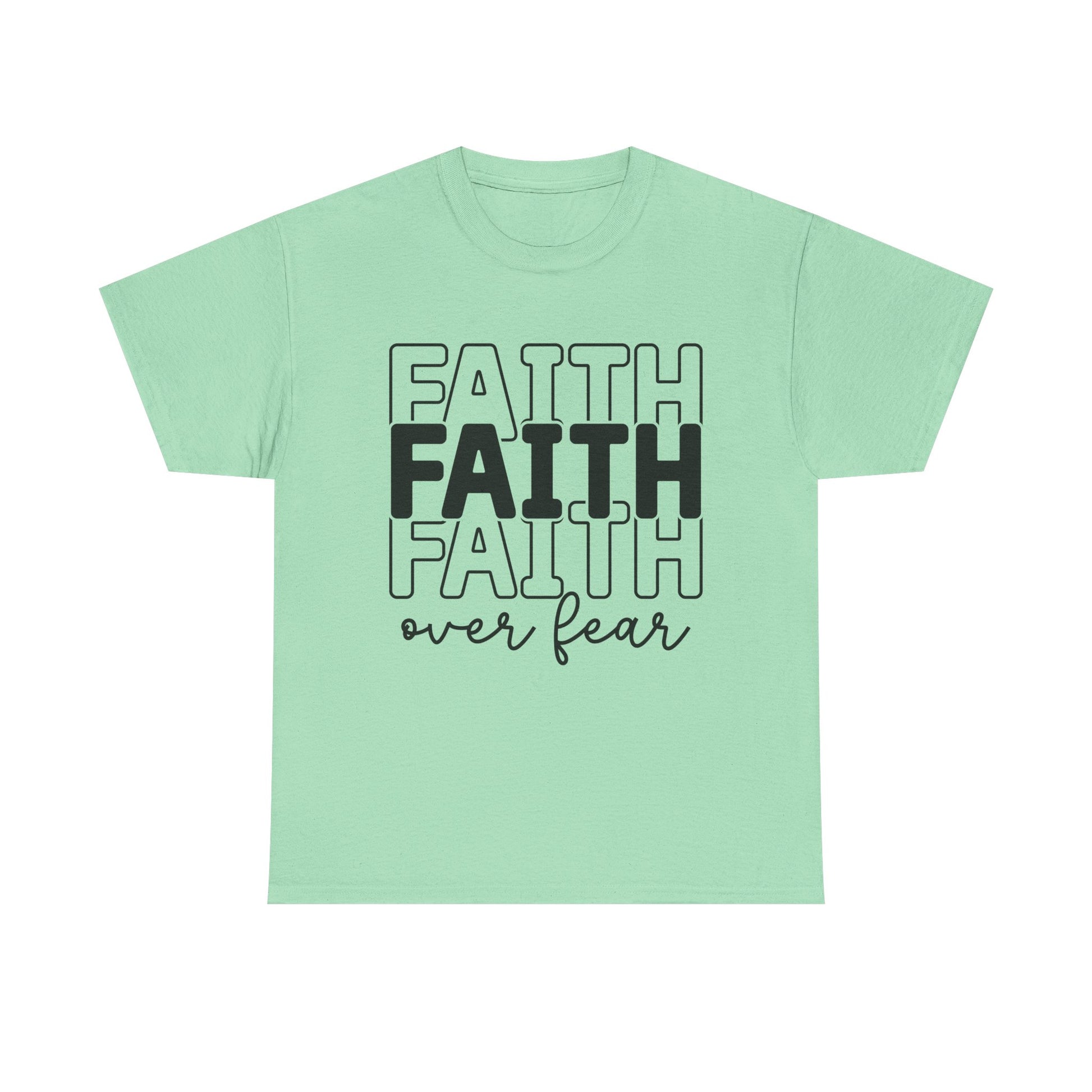 Faith Over Fear Unisex Heavy Cotton Tee - Inspirational T-Shirt - GULLYDESIGN