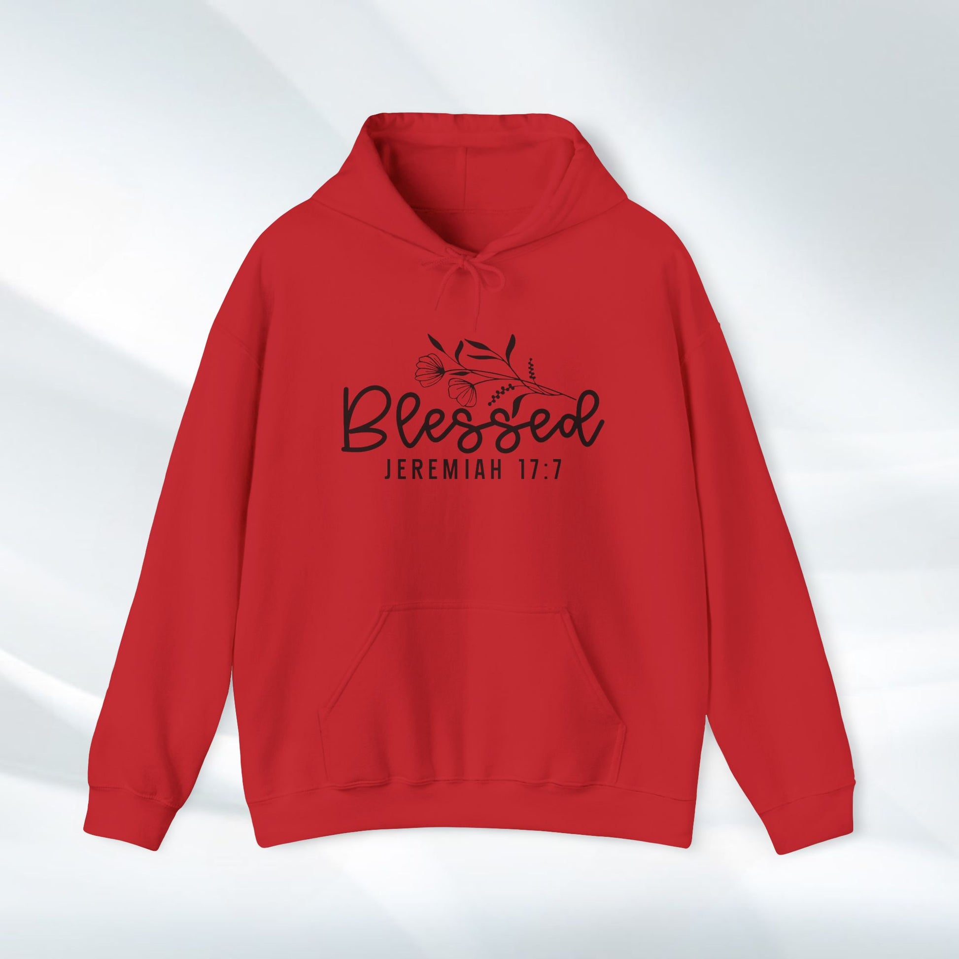 Blessed Hooded Sweatshirt | Jeremiah 17:7 | Cozy Unisex Sweatshirt for Faith & Inspiration - GULLYDESIGN