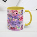 Inspirational Grateful and Thankful Butterfly Mug - Colorful 11oz & 15oz Coffee Cup with Motivational Quotes - GULLYDESIGN