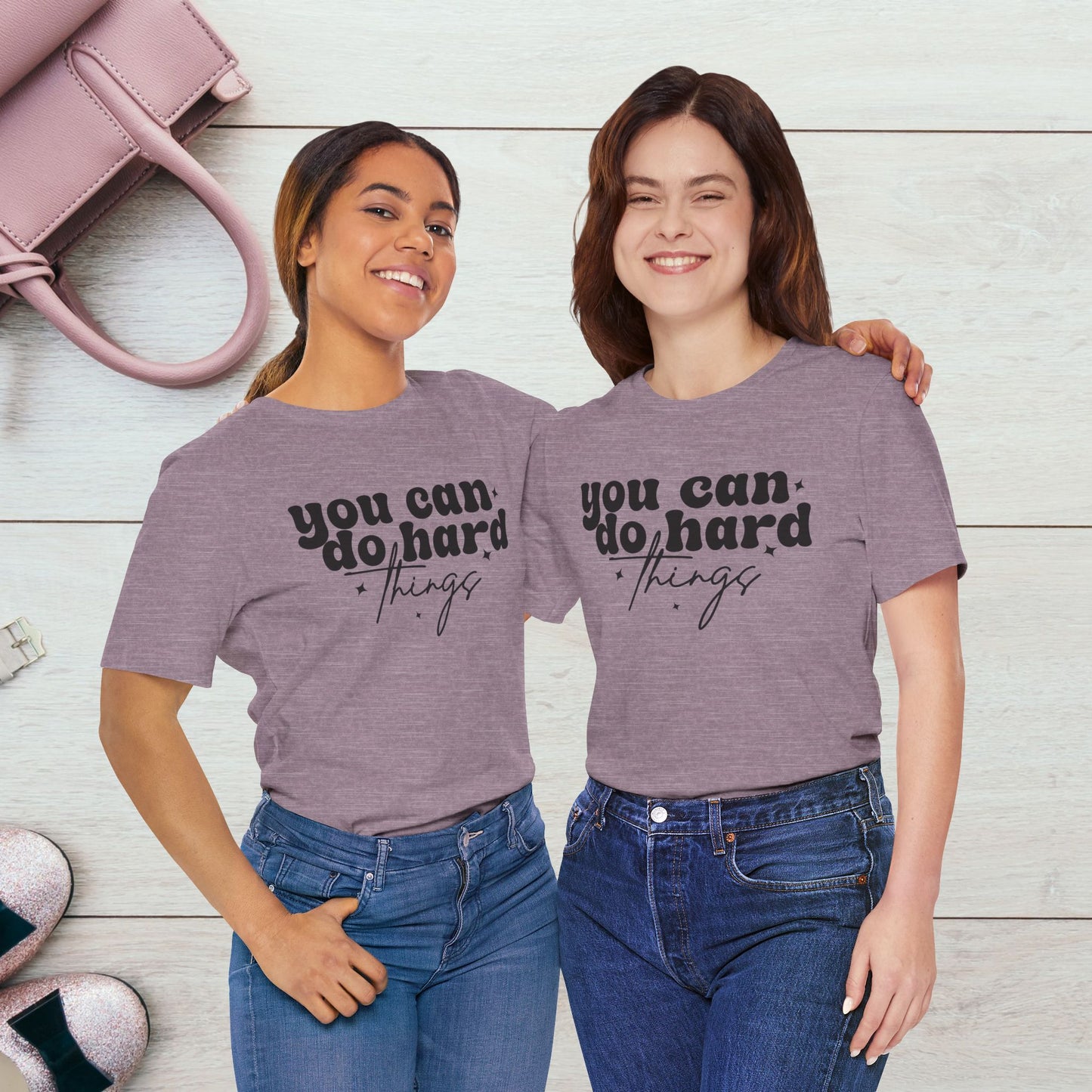 Motivational Quote Tee - "You Can Do Hard Things"
