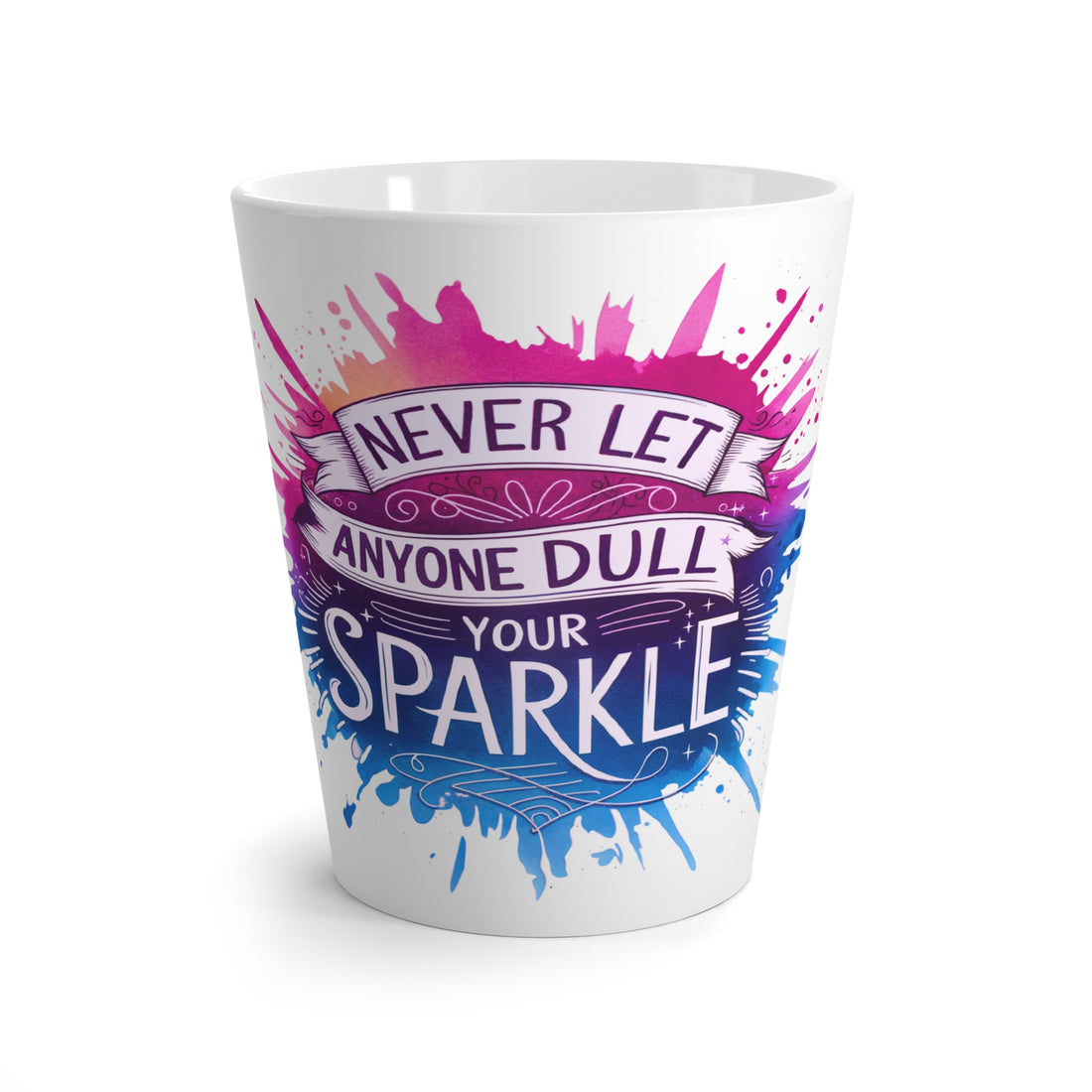 Inspiring Latte Mug - "Never Let Anyone Dull Your Sparkle" - Perfect Gift for Positive Minds - GULLYDESIGN