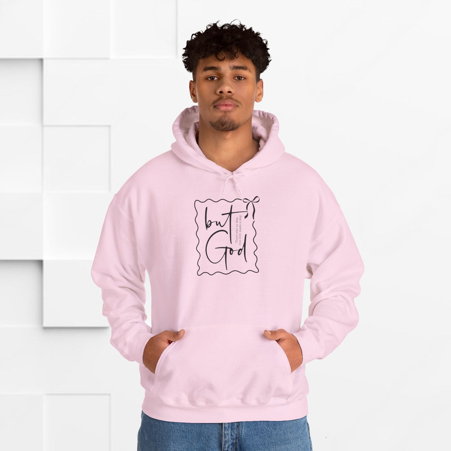 Inspirational Unisex Heavy Blend Hoodie - "but God" Design