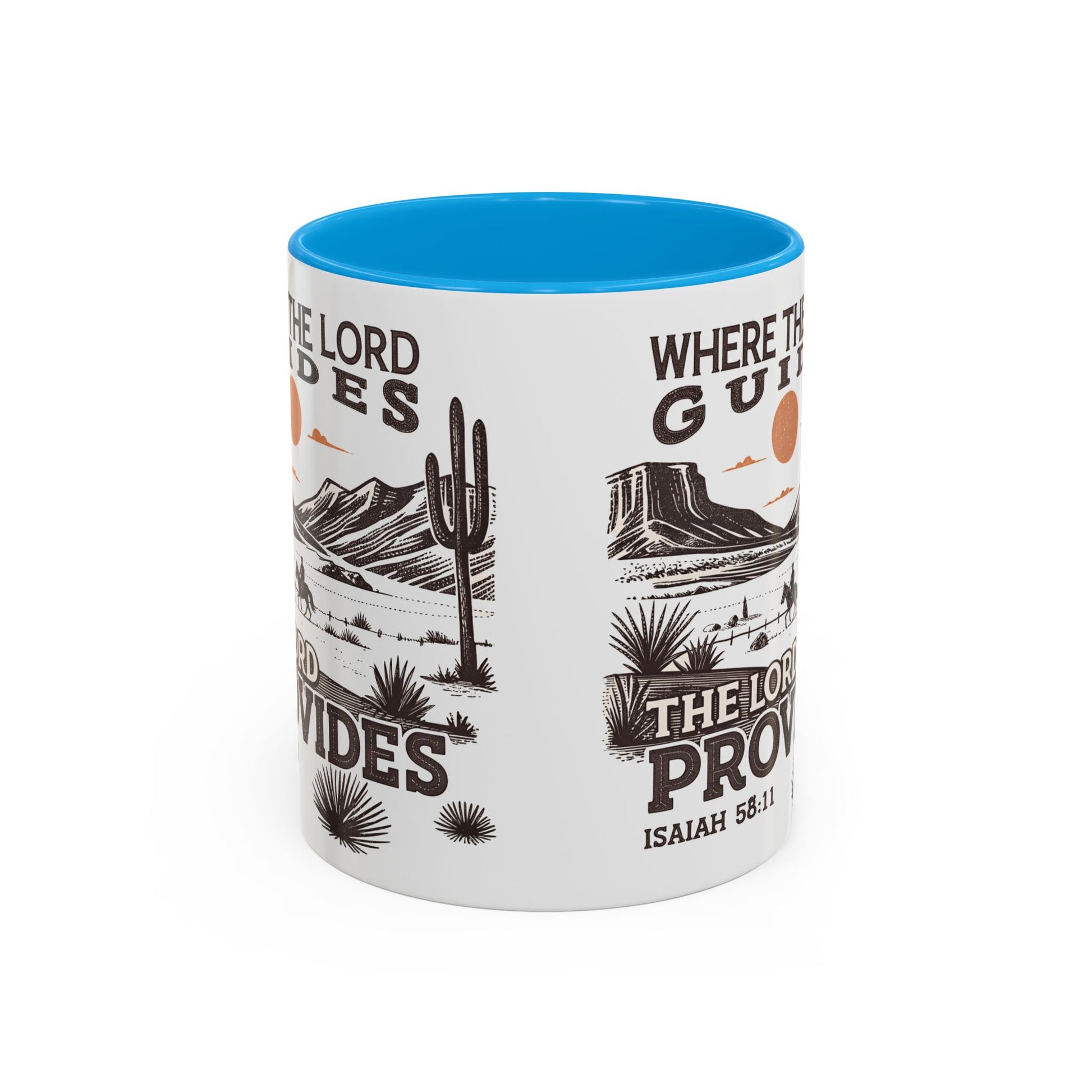Inspirational Desert Scene Mug - 11oz & 15oz Colorful Coffee Cup for Faith & Encouragement - GULLYDESIGN