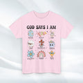 God Says I Am Unisex Heavy Cotton Tee - Inspirational Graphic T-Shirt - GULLYDESIGN