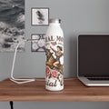 Feral Mom Slim Water Bottle - Stylish & Functional Hydro Flask for Active Moms - GULLYDESIGN