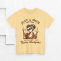 Just a Mom Heavy Cotton Tee - Funny Mom Shirt - GULLYDESIGN