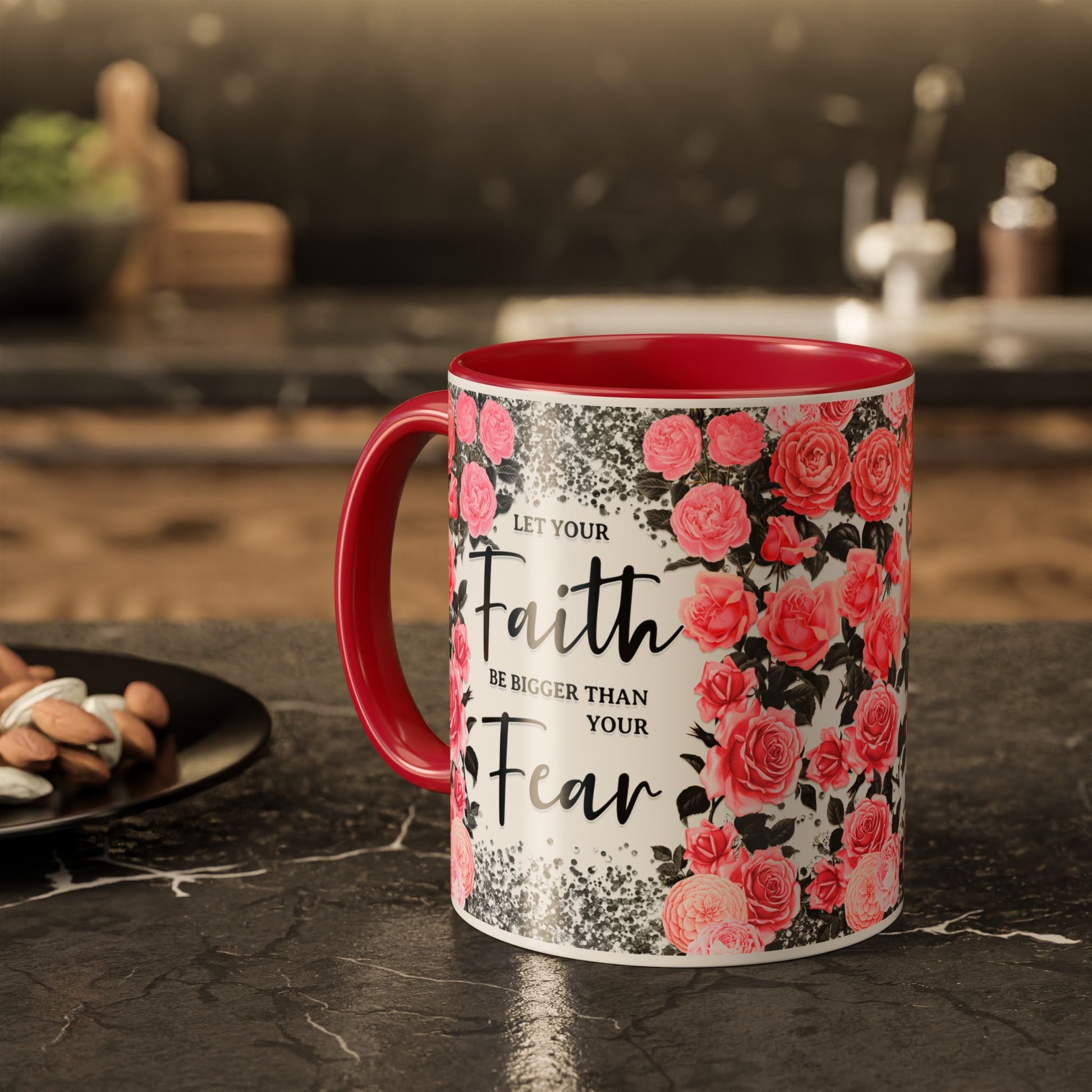 Colorful Floral Faith Mugs - Inspirational Coffee Cups for Home & Gifts - GULLYDESIGN