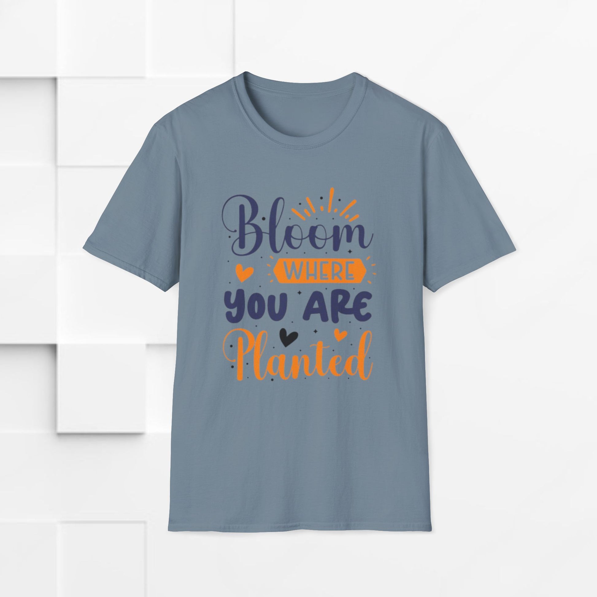 Inspirational Bloom T-Shirt - "Bloom Where You Are Planted" - GULLYDESIGN