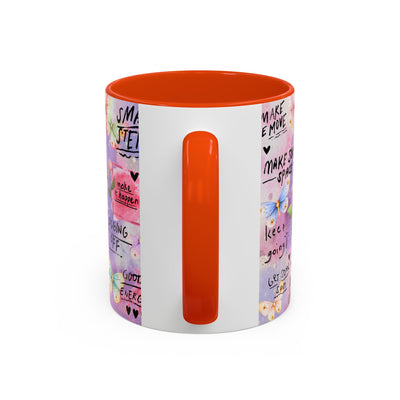 Inspirational Grateful and Thankful Butterfly Mug - Colorful 11oz & 15oz Coffee Cup with Motivational Quotes