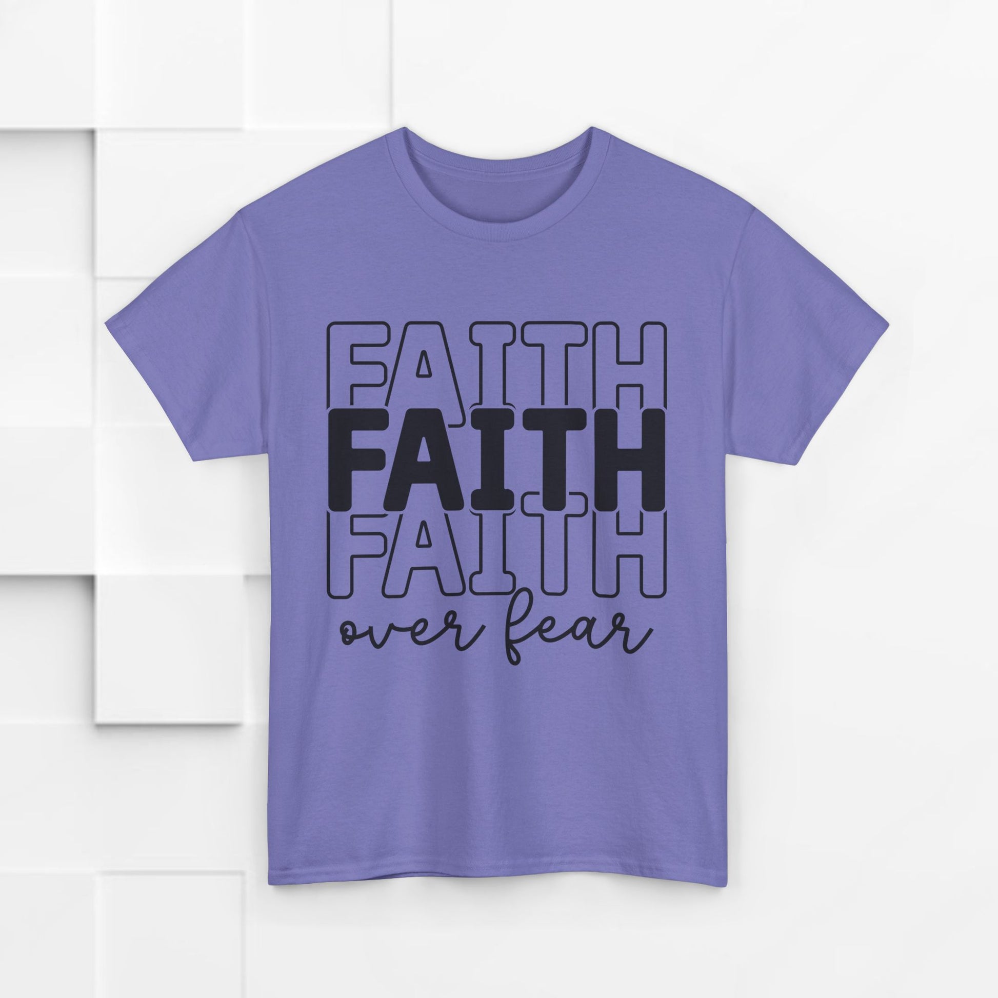 Faith Over Fear Unisex Heavy Cotton Tee - Inspirational T-Shirt - GULLYDESIGN