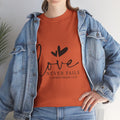 Love Never Fails Unisex Heavy Cotton Tee - Inspirational Christian T-Shirt - GULLYDESIGN