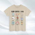 God Says I Am Unisex Heavy Cotton Tee - Inspirational Graphic T-Shirt - GULLYDESIGN