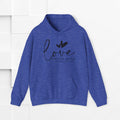 Inspirational Love Sweatshirt - Unisex Heavy Blend™ Hoodie with 1 Corinthians 13:8 - GULLYDESIGN