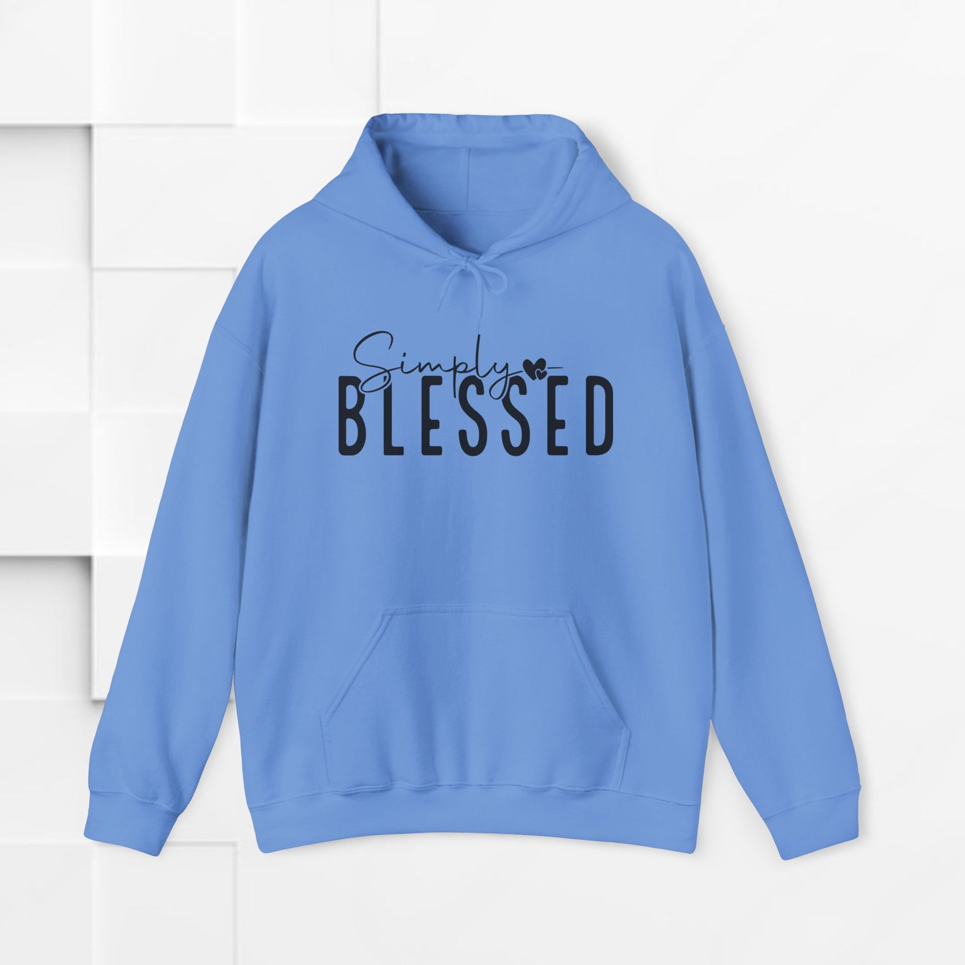 Simply Blessed Unisex Heavy Blend Hooded Sweatshirt - Cozy Casual Wear for Mindfulness and Gratitude - GULLYDESIGN
