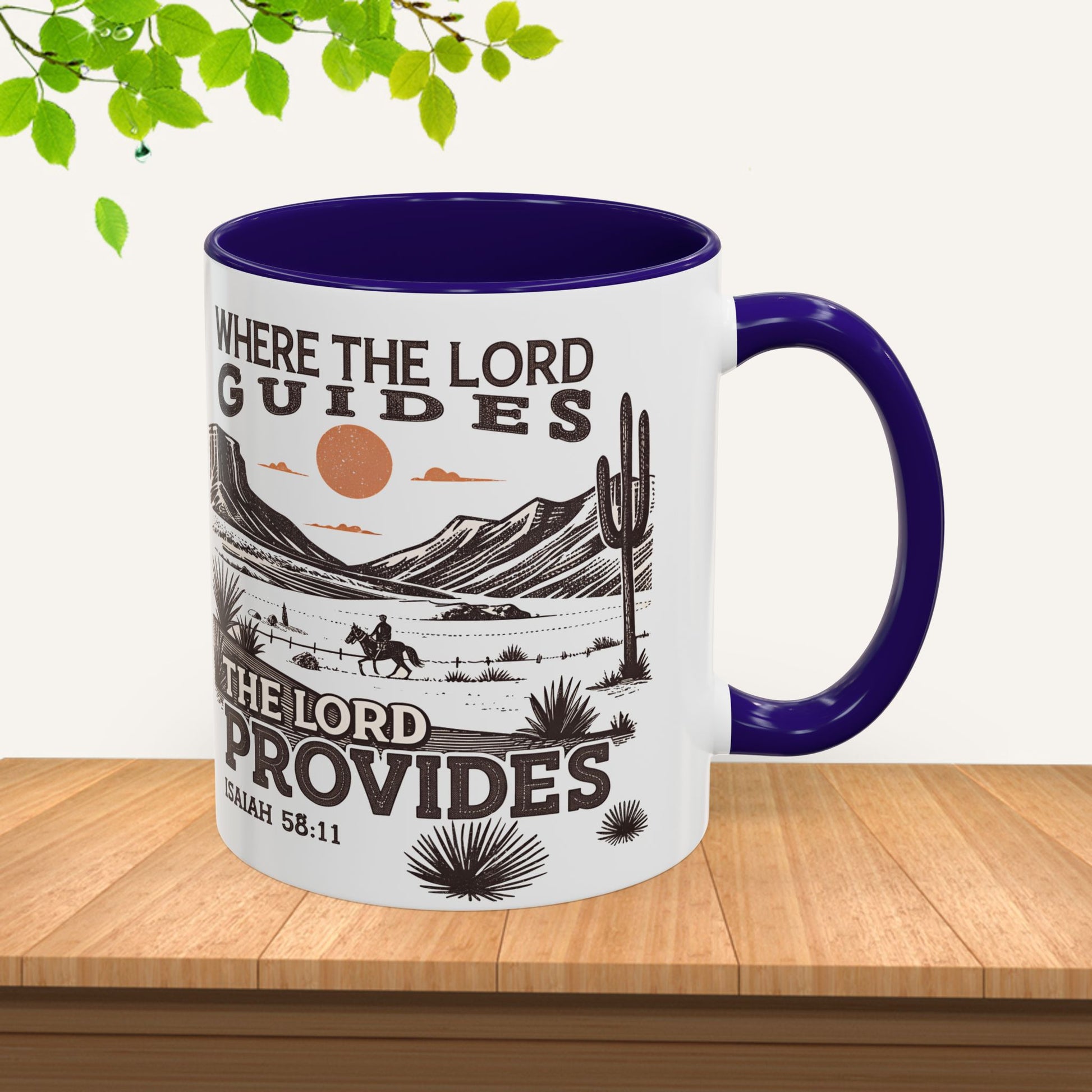Inspirational Desert Scene Mug - 11oz & 15oz Colorful Coffee Cup for Faith & Encouragement - GULLYDESIGN