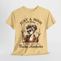 Just a Mom Heavy Cotton Tee - Funny Mom Shirt - GULLYDESIGN