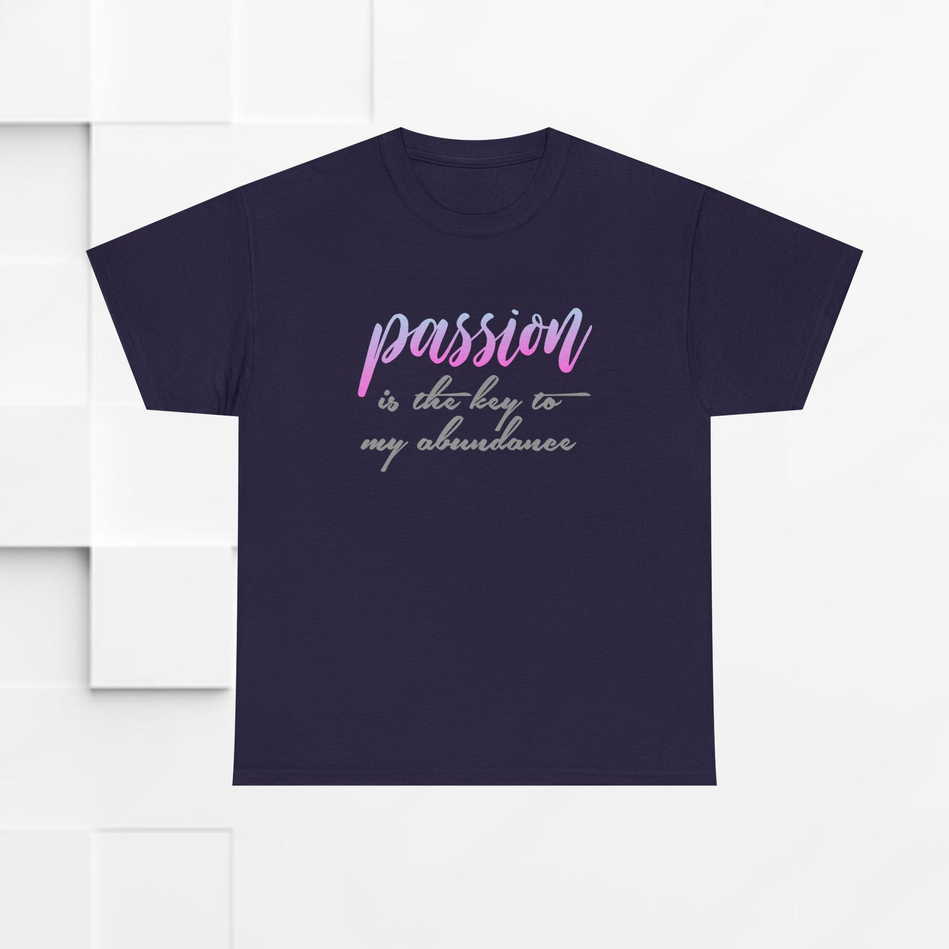 Passion is the Key Unisex Heavy Cotton Tee - Motivational T-Shirt for Inspiration and Abundance - GULLYDESIGN