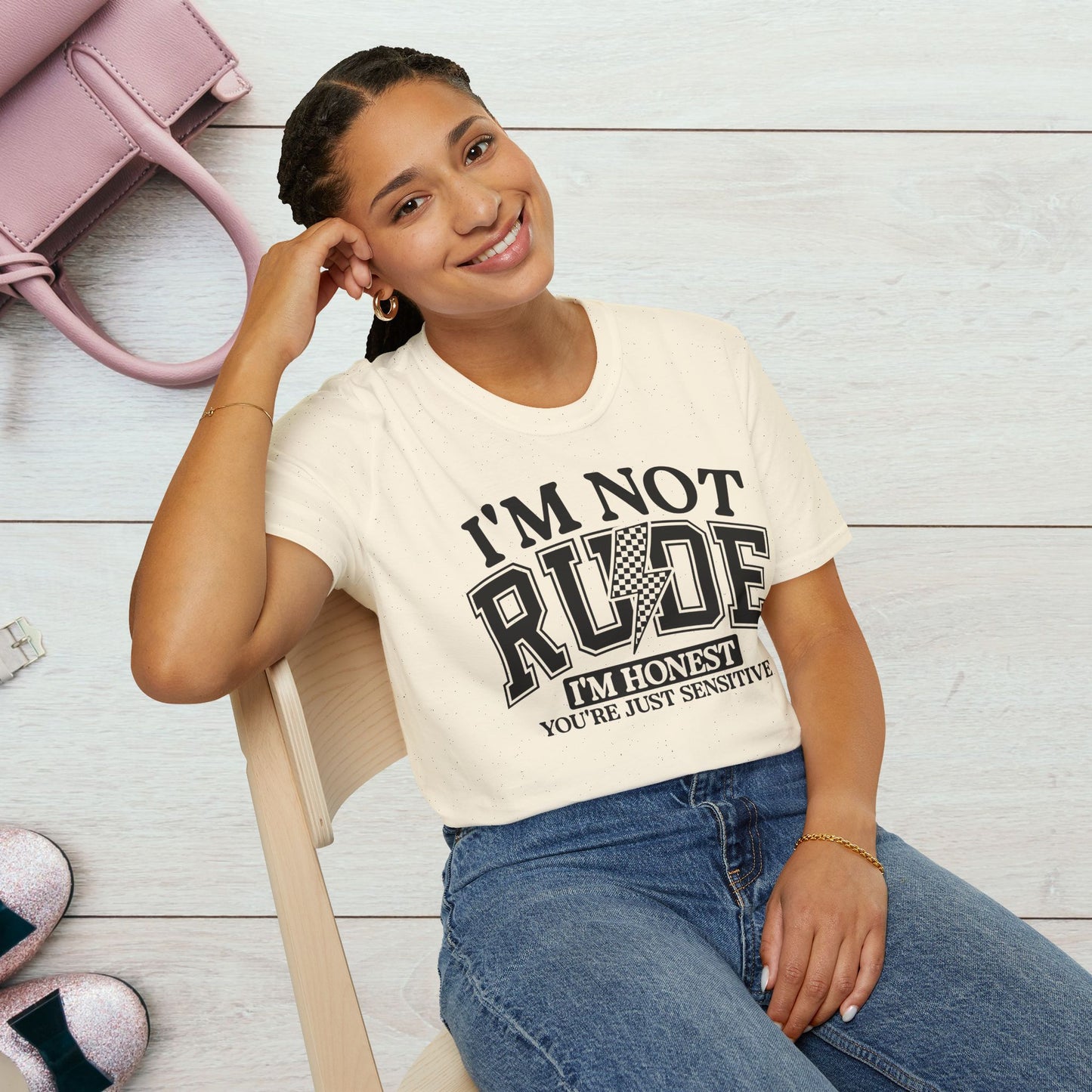 I'm Not Rude Unisex Softstyle T-Shirt – Honest Statement Tee for Fun Encounters