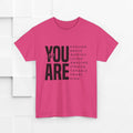 You Are Enough Unisex Heavy Cotton Tee | Inspirational Graphic Tee for Self-Love and Positivity - GULLYDESIGN
