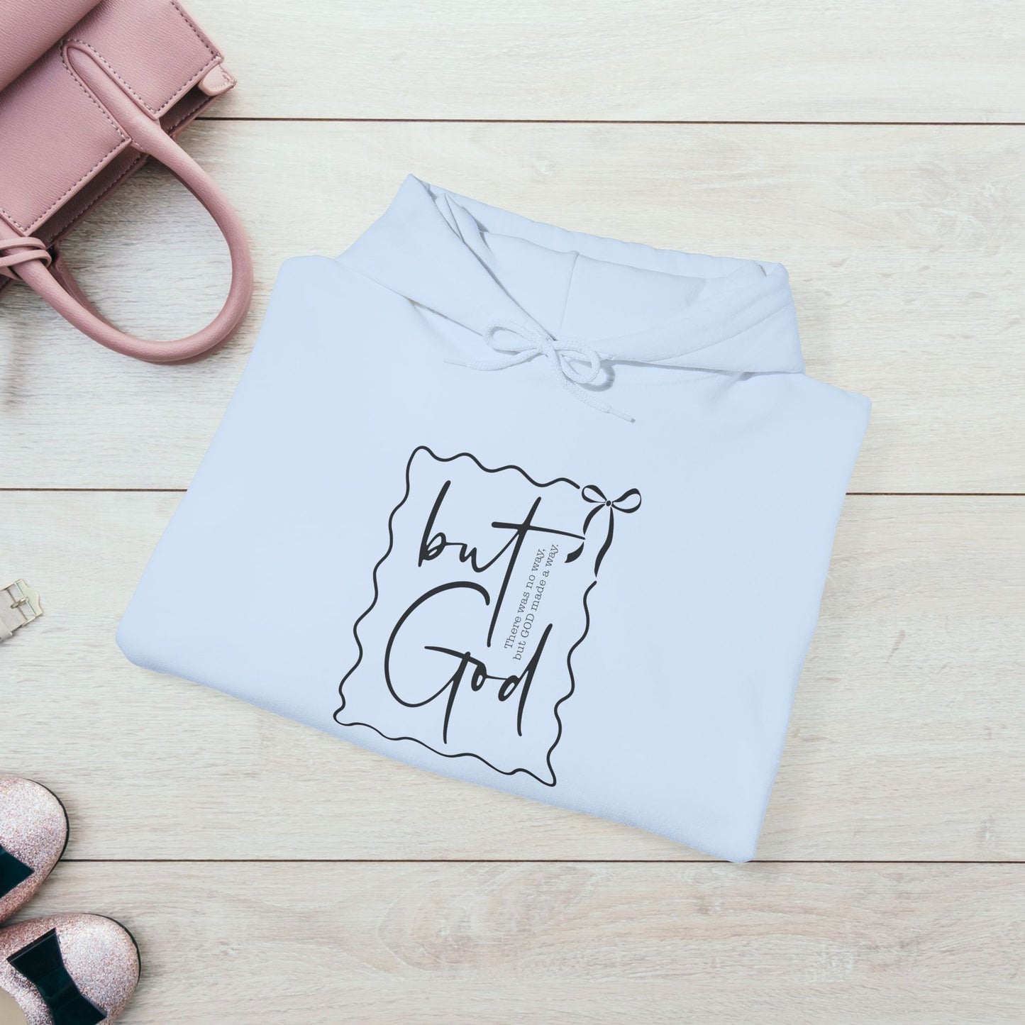 Inspirational Unisex Heavy Blend Hoodie - "but God" Design