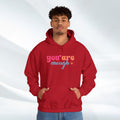 Inspirational Unisex Hoodie - 'You Are Enough' Motivational Sweatshirt for Self-Love & Positivity - GULLYDESIGN