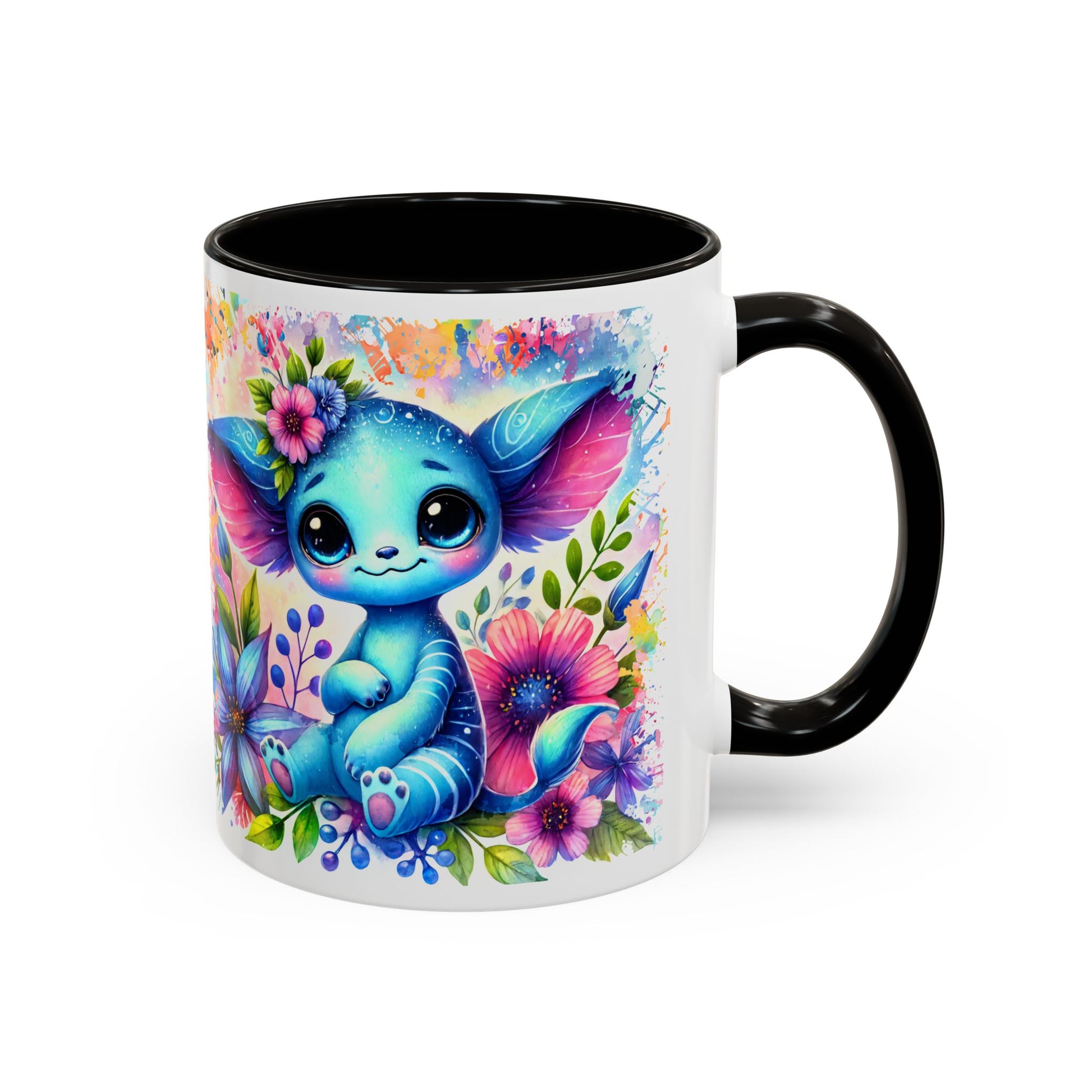 Colorful Floral Character Mug - Cute 11oz/15oz Coffee Mug for Nature Lovers - GULLYDESIGN
