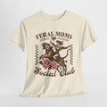 Feral Moms Social Club Tee - Unisex Heavy Cotton T-Shirt for Fun & Rebellious Moms - GULLYDESIGN