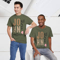 Personalized Unisex Heavy Cotton Tee - Custom Name & Age Design - GULLYDESIGN