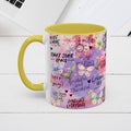 Inspirational Grateful and Thankful Butterfly Mug - Colorful 11oz & 15oz Coffee Cup with Motivational Quotes - GULLYDESIGN