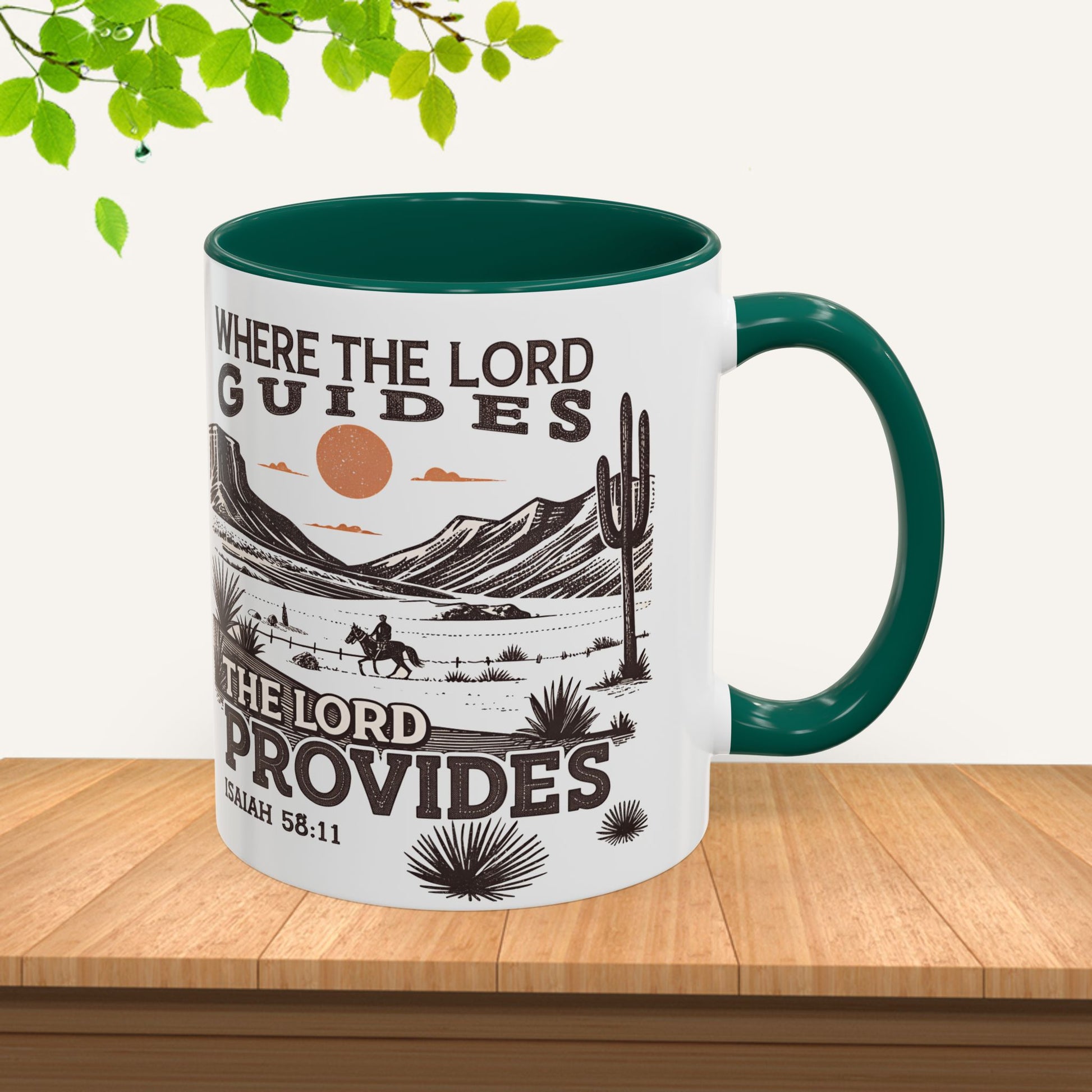 Inspirational Desert Scene Mug - 11oz & 15oz Colorful Coffee Cup for Faith & Encouragement - GULLYDESIGN