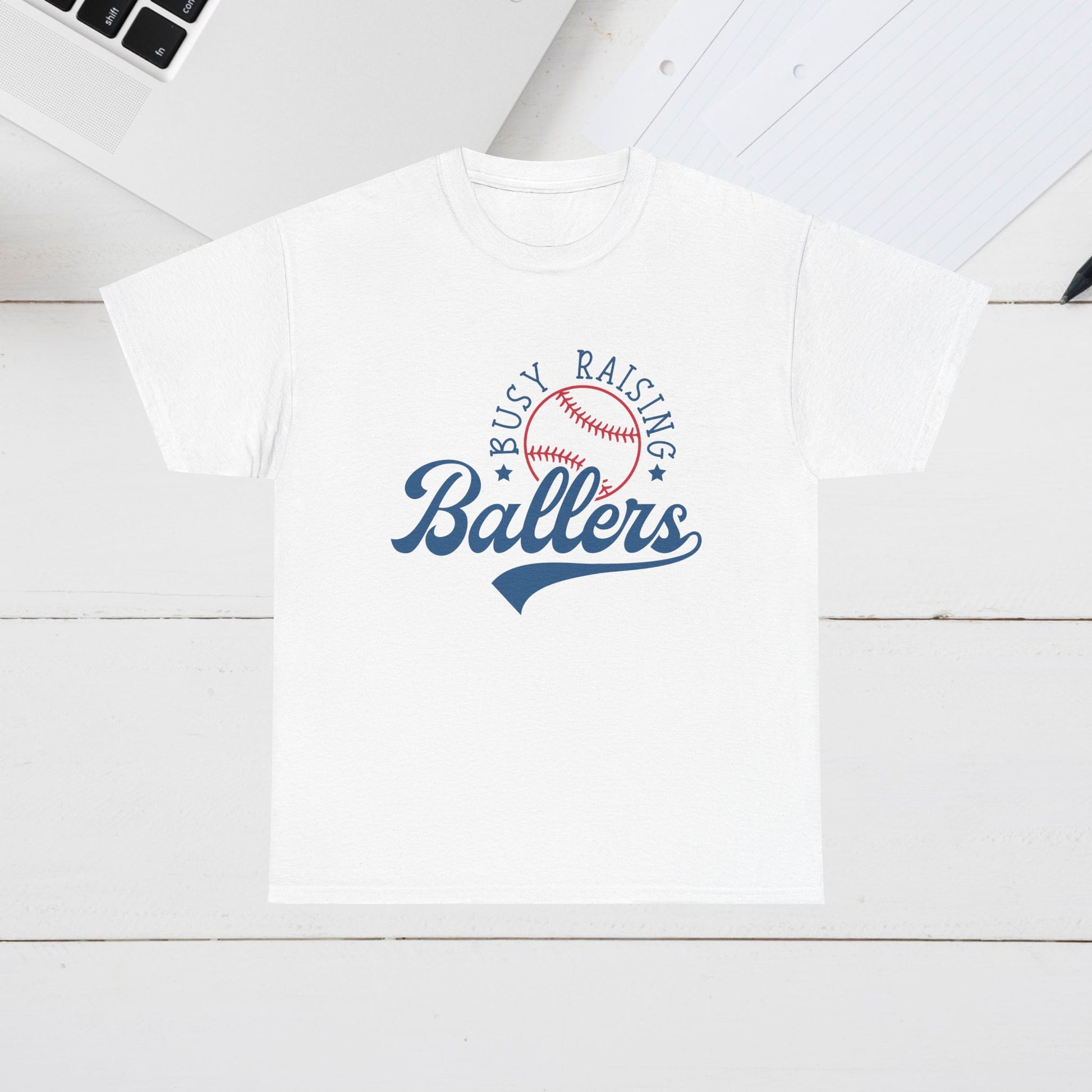 Busy Raising Ballers Unisex Heavy Cotton Tee - GULLYDESIGN