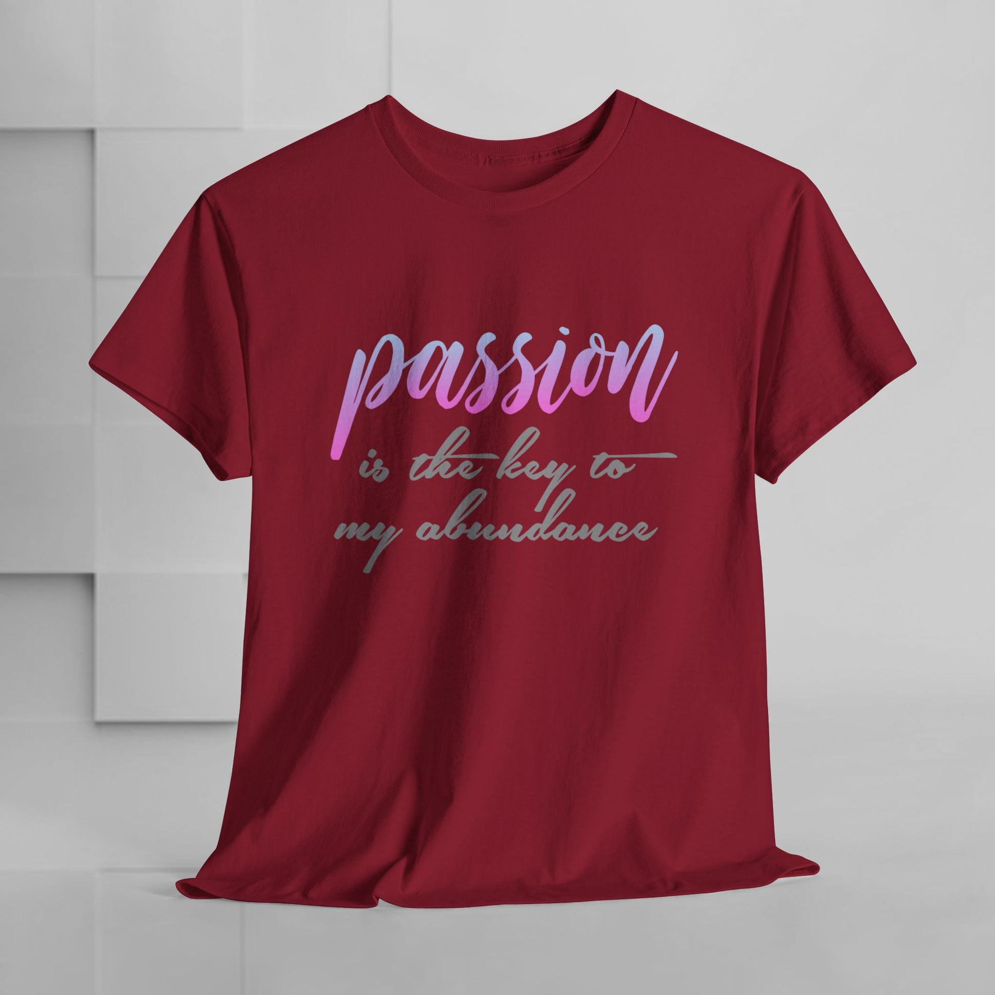 Passion is the Key Unisex Heavy Cotton Tee - Motivational T-Shirt for Inspiration and Abundance - GULLYDESIGN