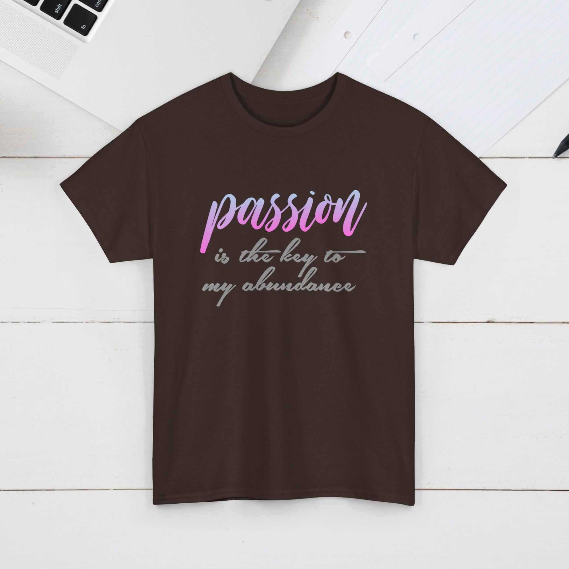 Passion is the Key Unisex Heavy Cotton Tee - Motivational T-Shirt for Inspiration and Abundance - GULLYDESIGN