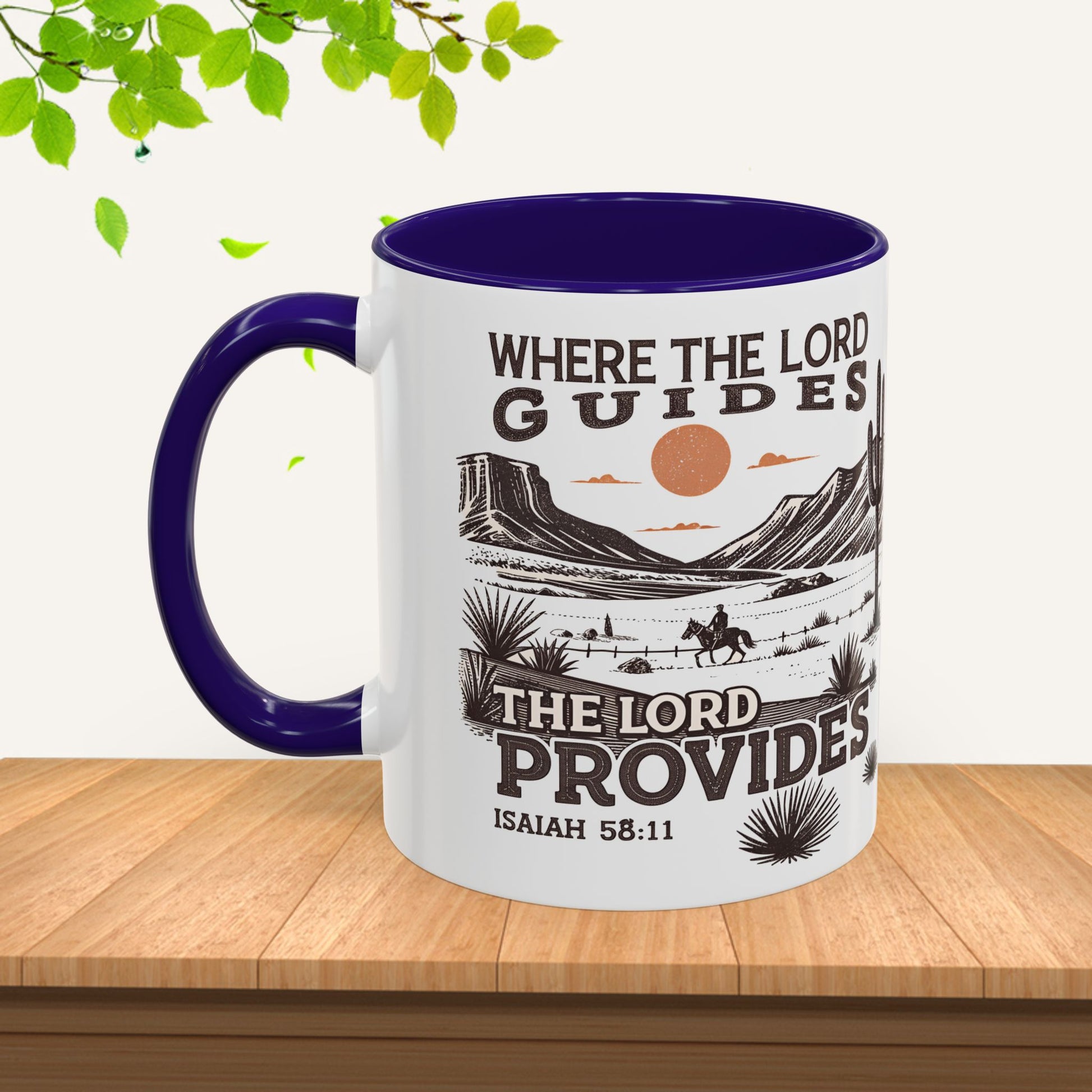 Inspirational Desert Scene Mug - 11oz & 15oz Colorful Coffee Cup for Faith & Encouragement - GULLYDESIGN
