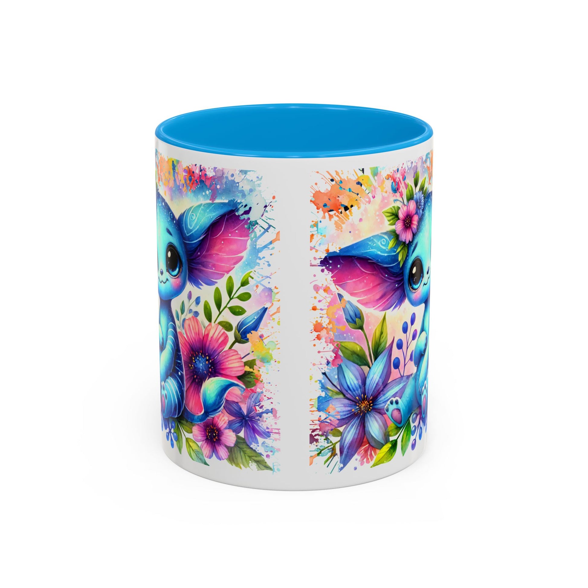 Colorful Floral Character Mug - Cute 11oz/15oz Coffee Mug for Nature Lovers - GULLYDESIGN