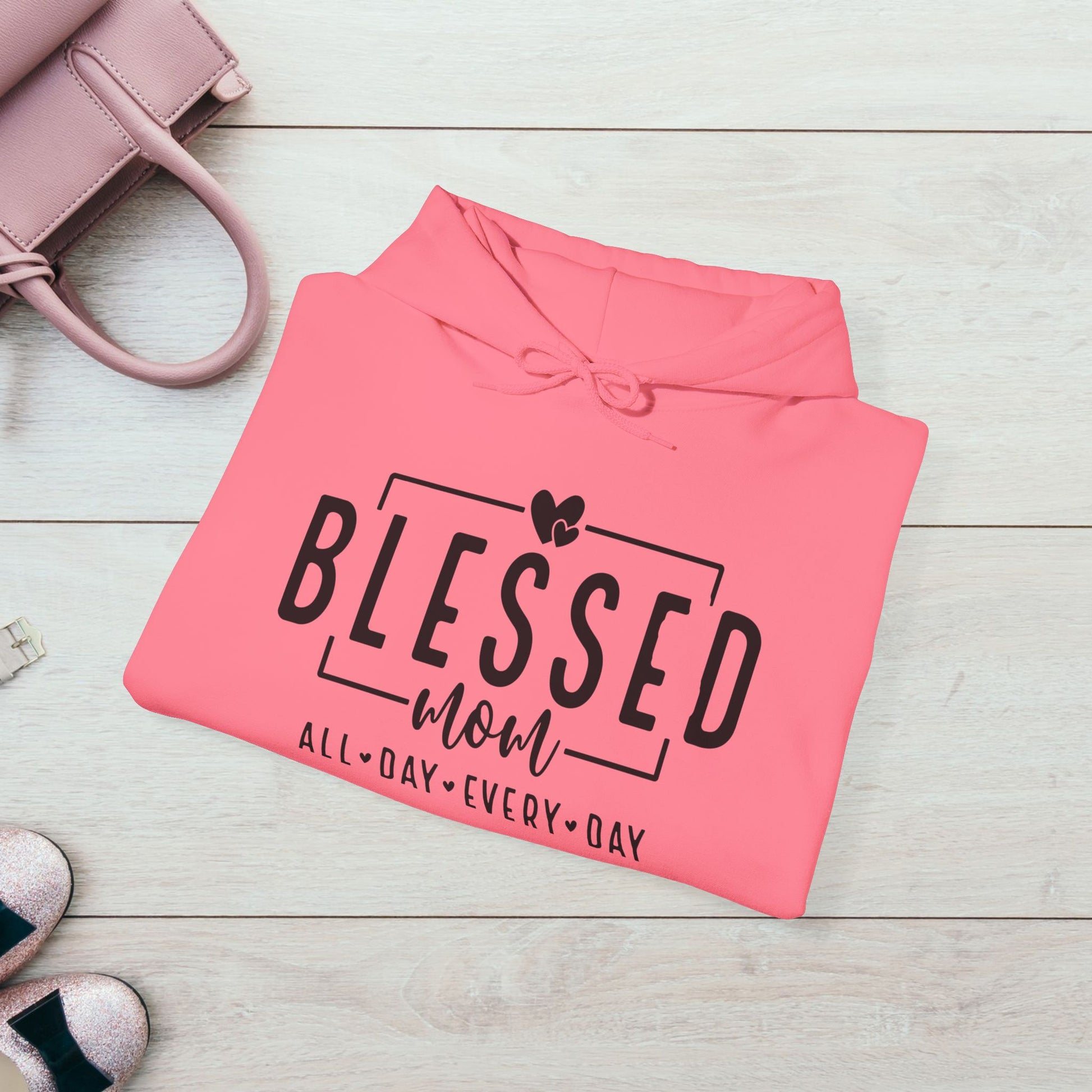 Blessed Mom Unisex Heavy Blend™ Hooded Sweatshirt - All Day Every Day - GULLYDESIGN