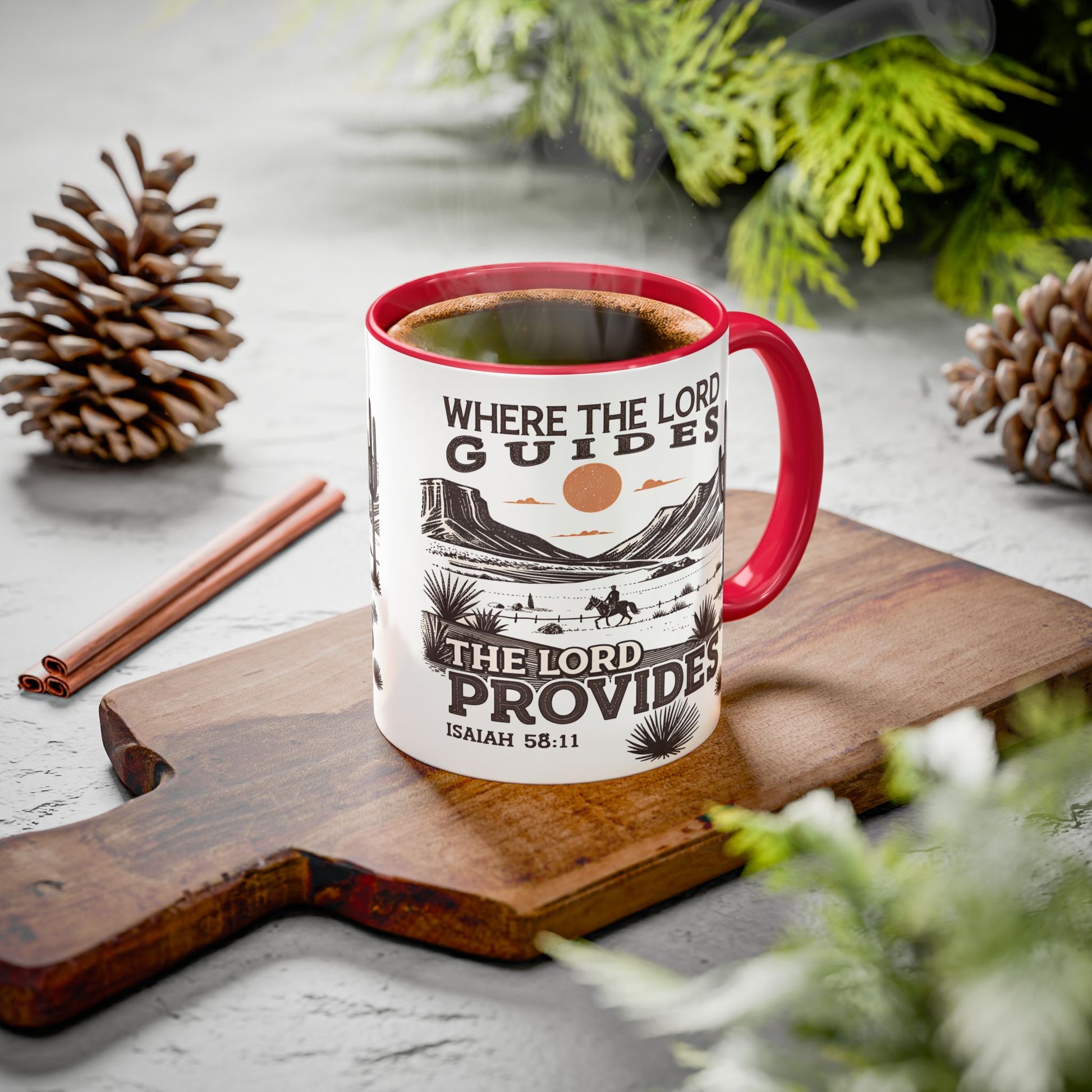 Inspirational Desert Scene Mug - 11oz & 15oz Colorful Coffee Cup for Faith & Encouragement - GULLYDESIGN
