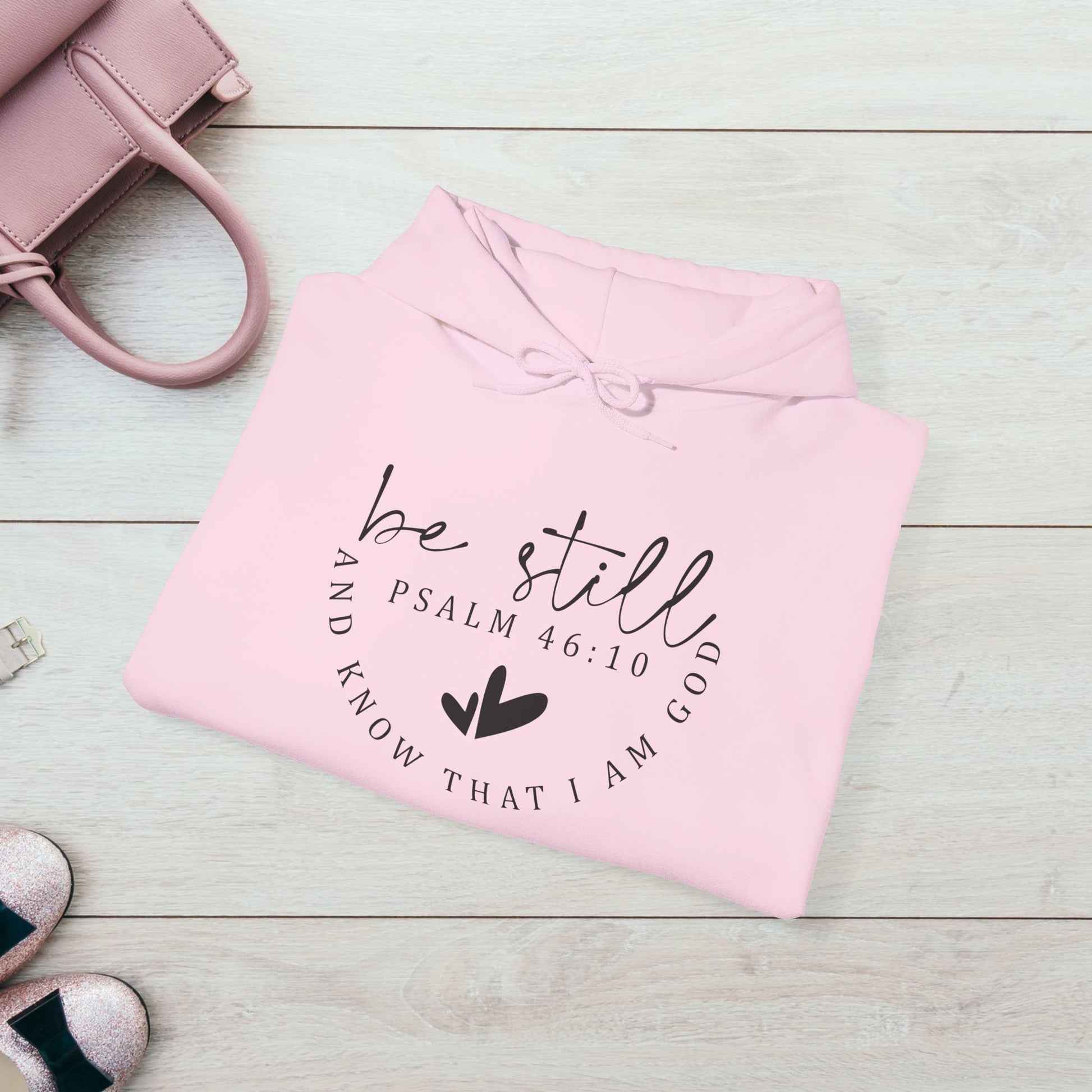 Inspirational Hoodie - Be Still Psalm 46:10 Heavy Blend Sweatshirt - GULLYDESIGN