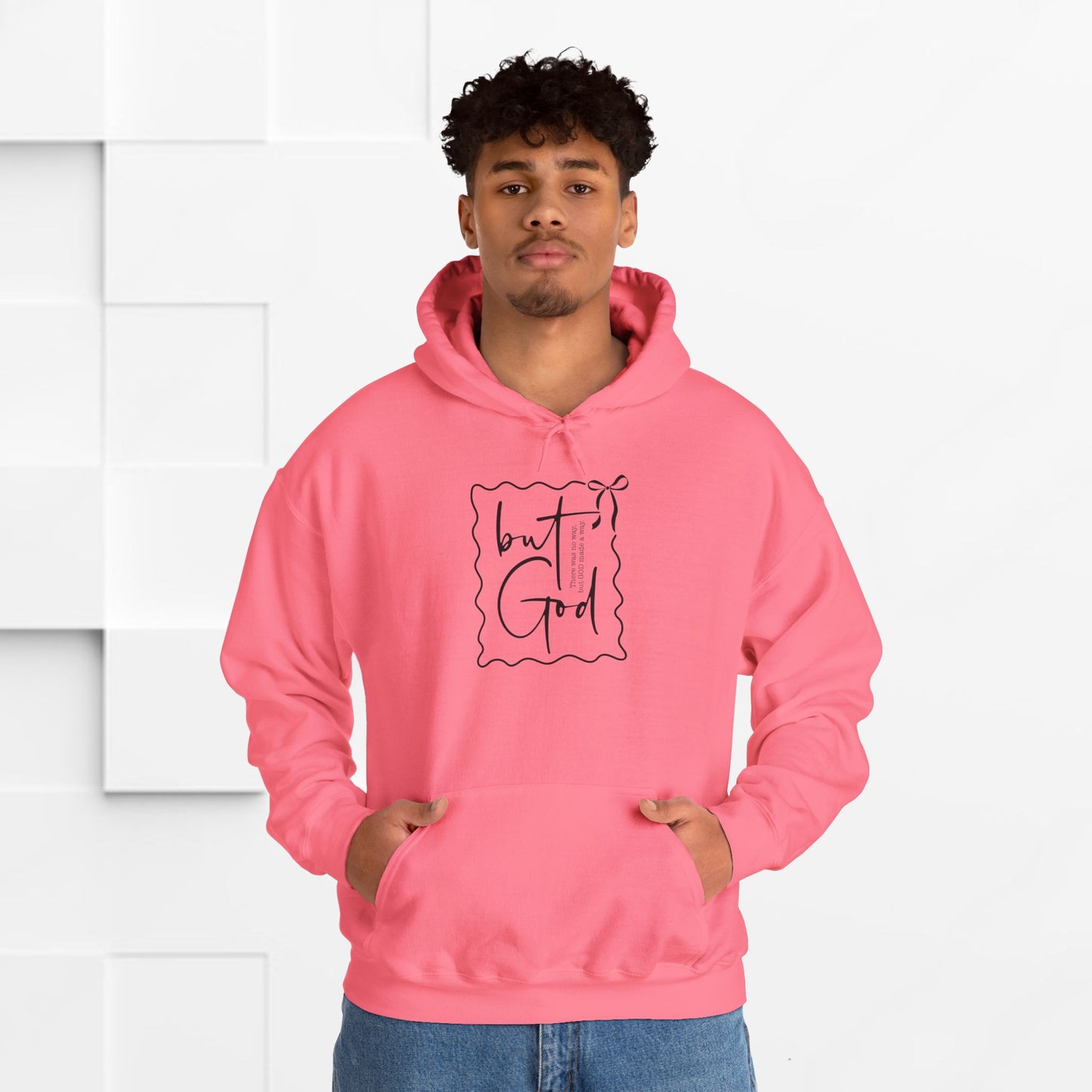 Inspirational Unisex Heavy Blend Hoodie - "but God" Design