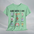 God Says I Am Unisex Heavy Cotton Tee - Inspirational Graphic T-Shirt - GULLYDESIGN